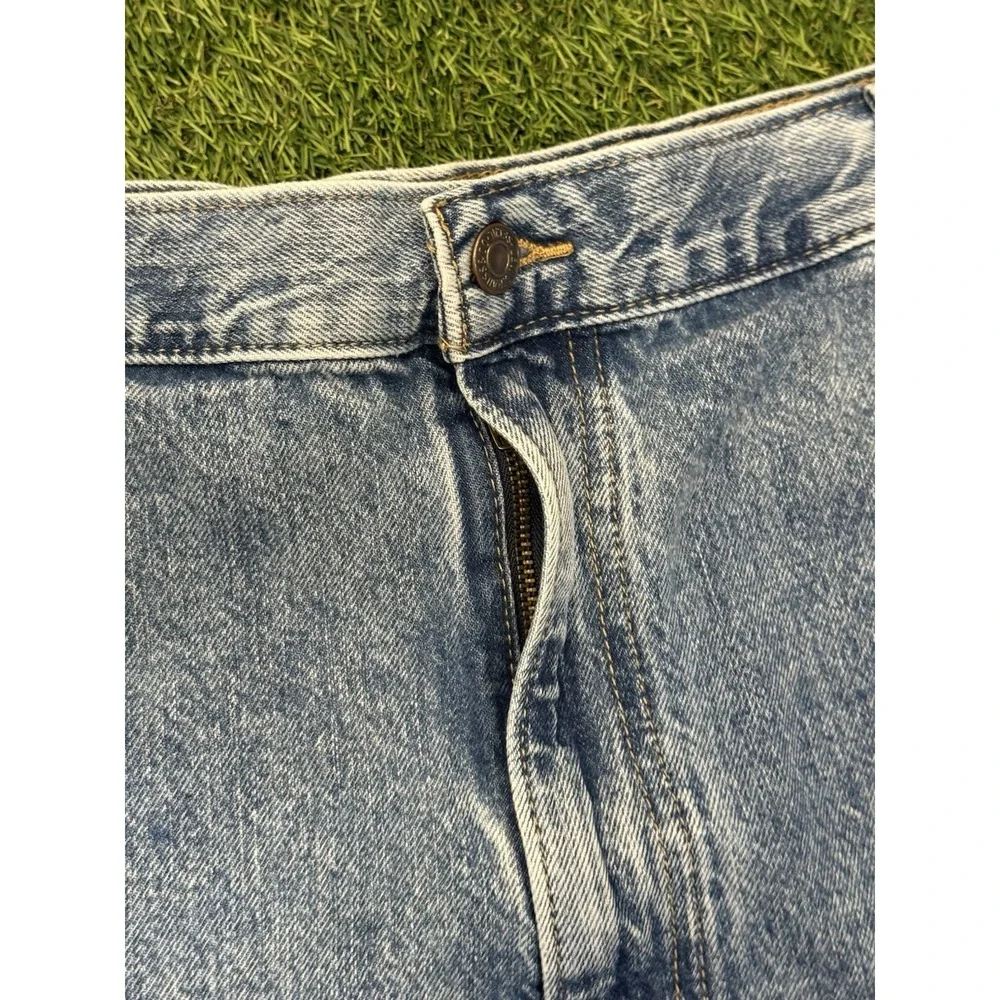 Levis High Waisted Mom Shorts Plus 24W Medium Blue Wash Denim Jean Jorts‎ Cotton